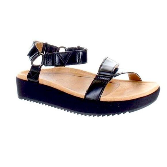 Vionic Kayan Sandals Black Platform Open Toe Shoes Adjustable Straps Size 6 - Picture 1 of 9